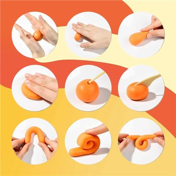 50 Colors Air Dry Clay, Modeling Clay for Kids with Play Mat & 3 Sculpting Tool - Picture 6 of 7